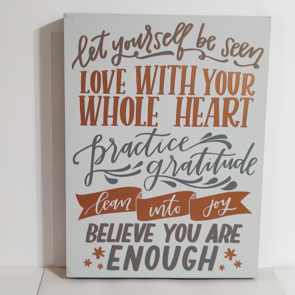 Primitives by Kathy  - Believe You Are Enough - Large Sign with Script Writing